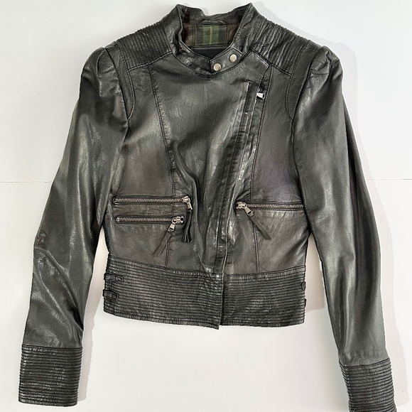 Mango - Leather Jacket - Picture 1 of 16
